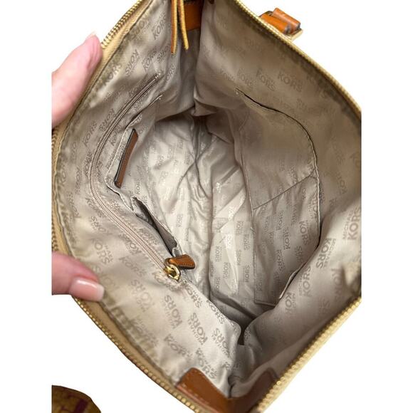 Michael Kors Signature Jet Set Tote Shoulder Bag Purse Classic Canvas - Picture 5 of 10